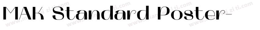 MAK Standard Poster字体转换
